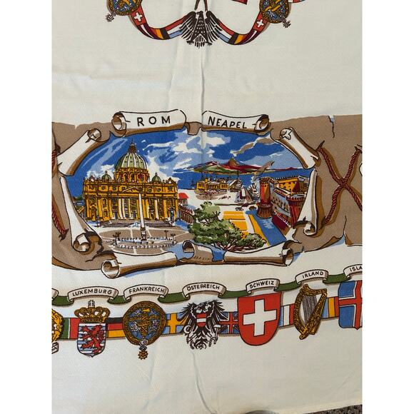 Vintage Germany & European Cities Souvenir Tablecloth 54” X 46” - Picture 6 of 8